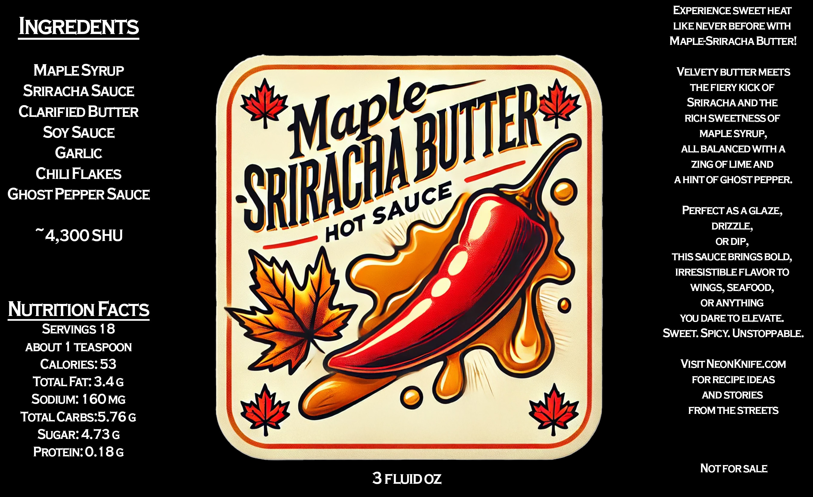 Maple Sriracha Butter Hot Sauce